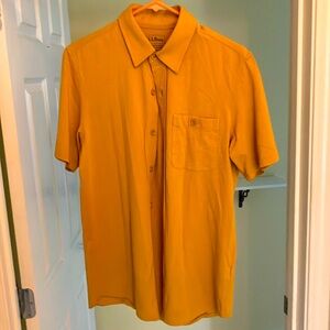 LL bean Men's Lakewashed® Organic Cotton Button-Front Shirt, Short-Sleeve